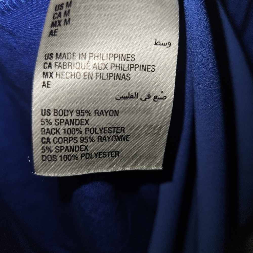 JM Collection Womans V Neck Blue Blouse Size M - Picture 6 of 10